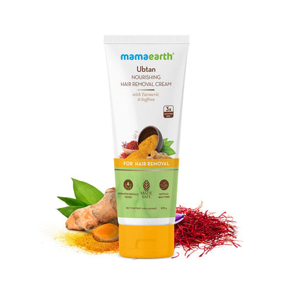 Mamaearth Ubtan Hair Removal Cream: Turmeric & Saffron, 100 g