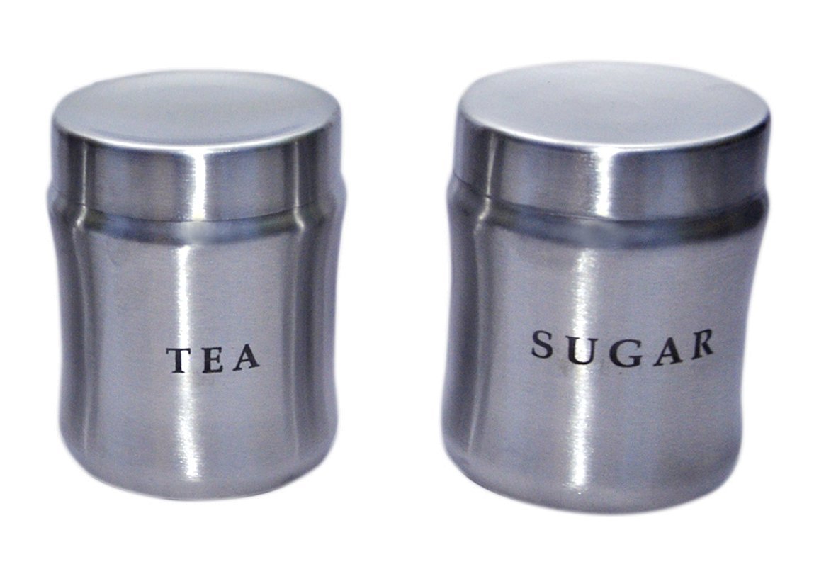 iKonbi Set of 2 Tea and Sugar Damru Style canisters