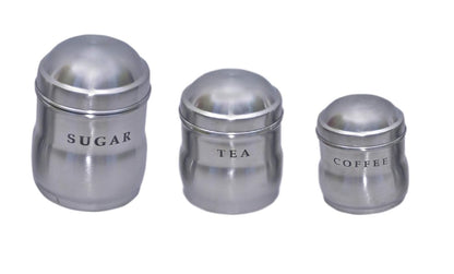 iKonbi Maharaja Set - 750 ml, 500 ml, 350 ml Steel Tea Coffee & Sugar multisize Container