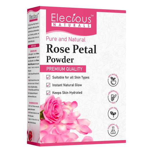 Elecious Pure Rose Petals Powder for face and Skin (200 Grams)