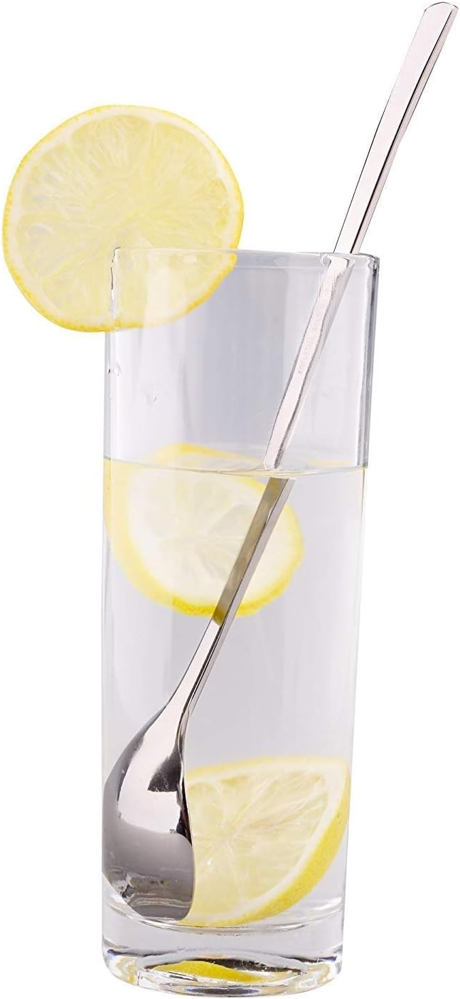 iKonbi Stainless Steel Soda/Milkshake/Bar Spoons 8 inch, Set of 2