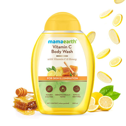 Mamaearth Vitamin C Body Wash: Vitamin C & Honey, 300 ml