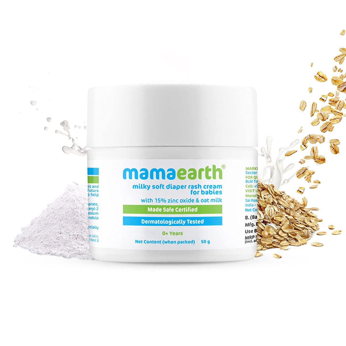 Mamaearth Milky Soft Diaper Rash Cream: For Babies, 50 g