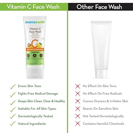 Mamaearth Vitamin C Face Wash with Vitamin C and Turmeric 100ml