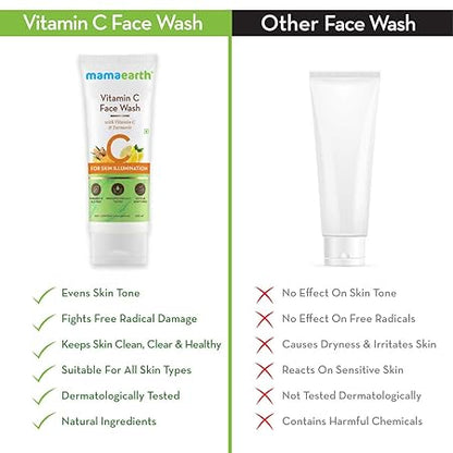 Mamaearth Vitamin C Face Wash with Vitamin C and Turmeric 100ml