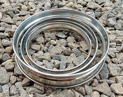 iKonbi 3 Stainless Steel Strong Matka ring Hot Pot Stand Hot ring Casserole Multipurpose Stand Kitchen Steaming Tray Stand Steamer Rack Stand also used for Barbeque-Set of 3