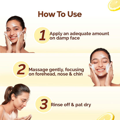 Mamaearth Vitamin C Face Wash: Turmeric, 100 ml