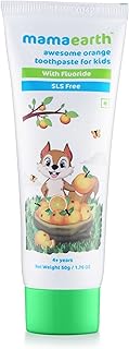 Mamaearth Natural Toothpaste For Cleanses Cavity,Plaque Repairing, Orange Flavour, Sls Fre
