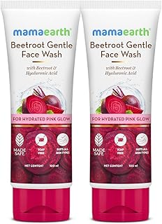 Mamaearth Beetroot Gentle Face Wash: Beetroot & Hyaluronic Acid, Pack of 2, 100 ml