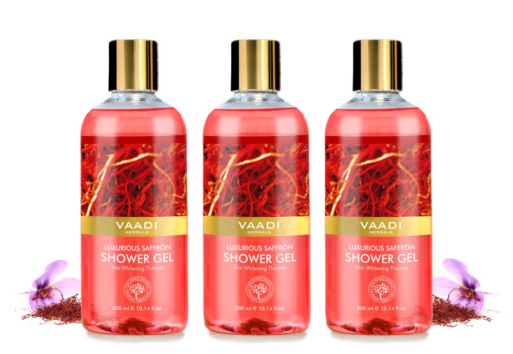 Vaadi Herbals Shower Gel: Saffron, Sulfate-Free, 300 ml, 3