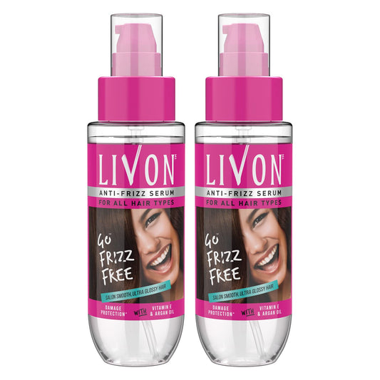 Livon Hair Serum: Argan Oil & Vitamin E, 100 ml, Pack of