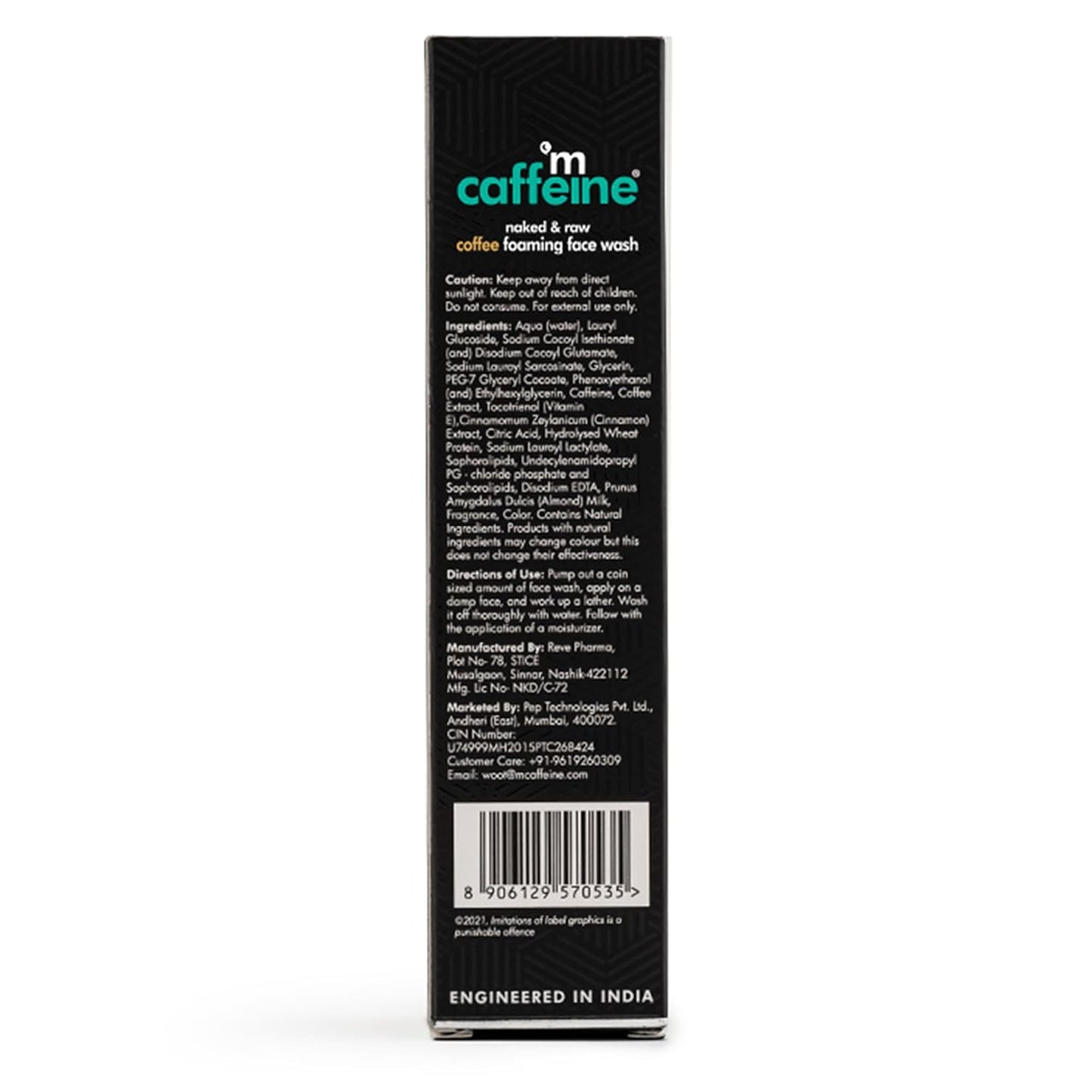 mCaffeine Cappuccino Coffee Face Wash: Anti Acne, 75 ml