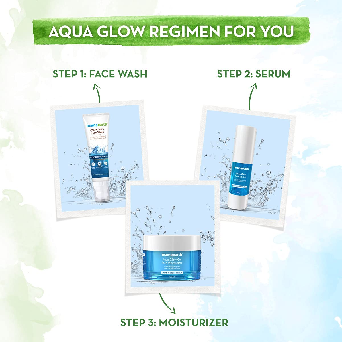 Mamaearth Aqua Glow Face Wash: Himalayan Thermal Water & Hyaluronic Acid, 100 ml
