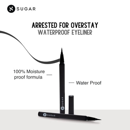 SUGAR Cosmetics Arrested For Overstay Waterproof Eyeliner: 01 I'll Be Black