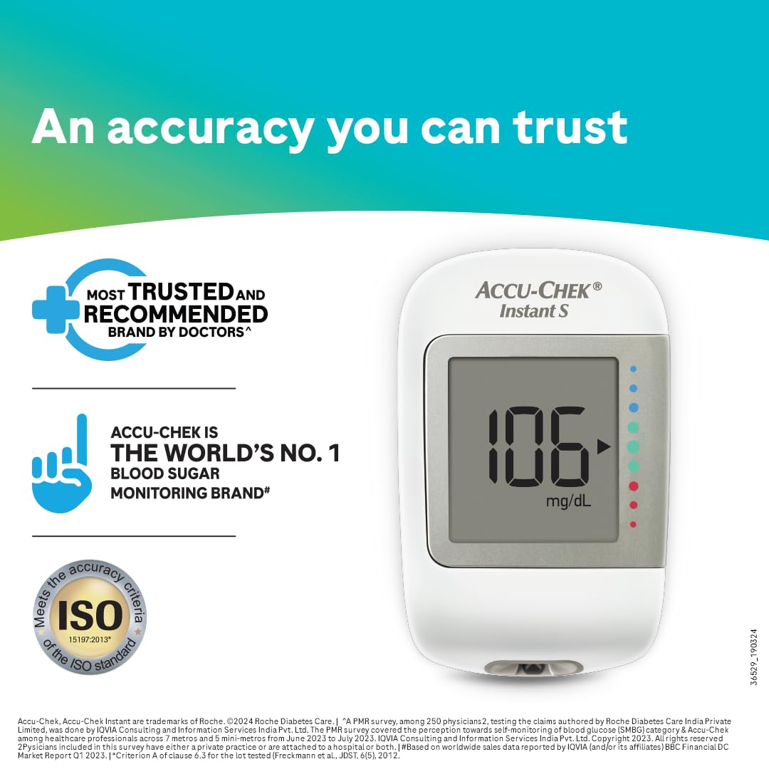 Accu-Chek Instant S Glucometer: Free 10 Test Strips