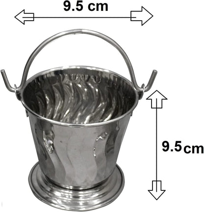iKonbi Stainless Steel Daal/Sabji/Gravy Serving Bucket Small