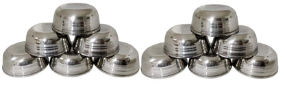 iKonbi 12 pcs Stainless Steel Daal/Soup Bowls