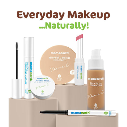 Mamaearth Glow Full Coverage Compact: SPF 30, Vitamin C & Turmeric, 9 g