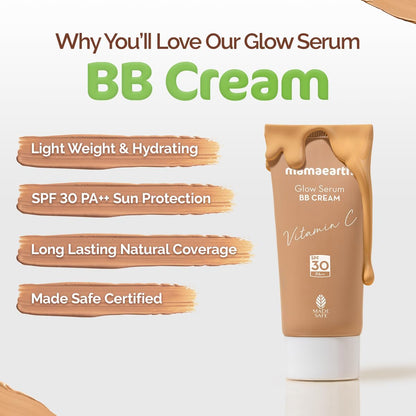 Mamaearth Glow Serum BB Cream: Vitamin C & Turmeric, 25 g
