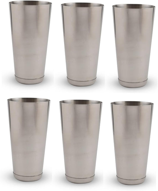 iKonbi Stainless Steel Classy Mocktail and Lassi Glasses Set of 6 Large 750