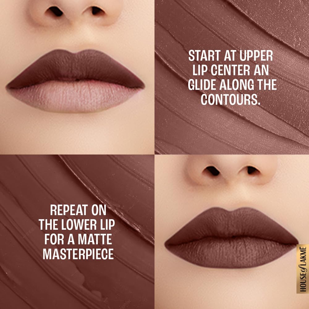 Lakme 9TO5 Primer + Matte Lip Color Brown Walnut 3.6 g