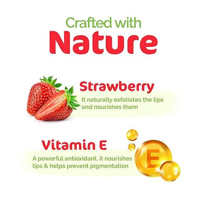 Mamaearth Nourishing Tinted Lip Balm: Vitamin E & Strawberry, Pack of 2, 4 g each