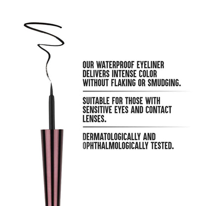 Colorbar Waterproof Liquid Eyeliner, Black, 2.5ml