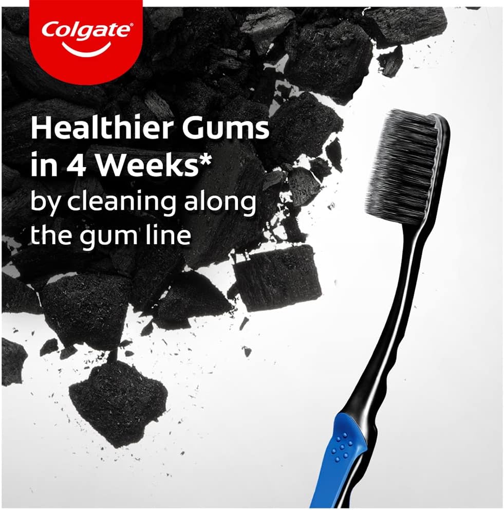 Colgate Slim Soft Charcoal Toothbrush: 4 pcs