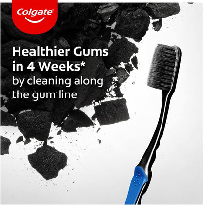 Colgate Slim Soft Charcoal Toothbrush: 4 pcs