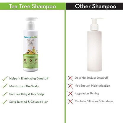 Mamaearth Anti Dandruff Hair Kit: Tea Tree Shampoo 250 ml + Conditioner 250 ml