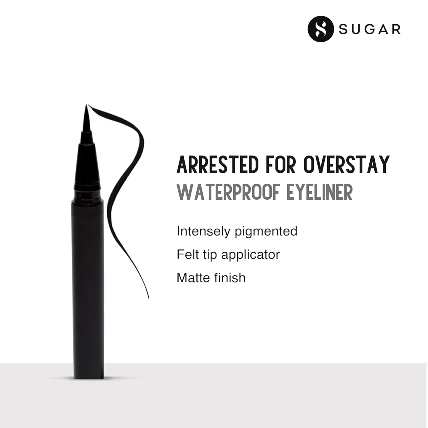 SUGAR Cosmetics Arrested For Overstay Waterproof Eyeliner: 01 I'll Be Black