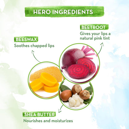 Mamaearth Beetroot Tinted Lip Balm: Beetroot & Beeswax, 2 g