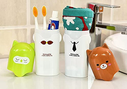 iKonbi Plastic Portable Travel Toothpaste Toothbrush Holder Cover Case, 20Cm X 6Cm Multicolor