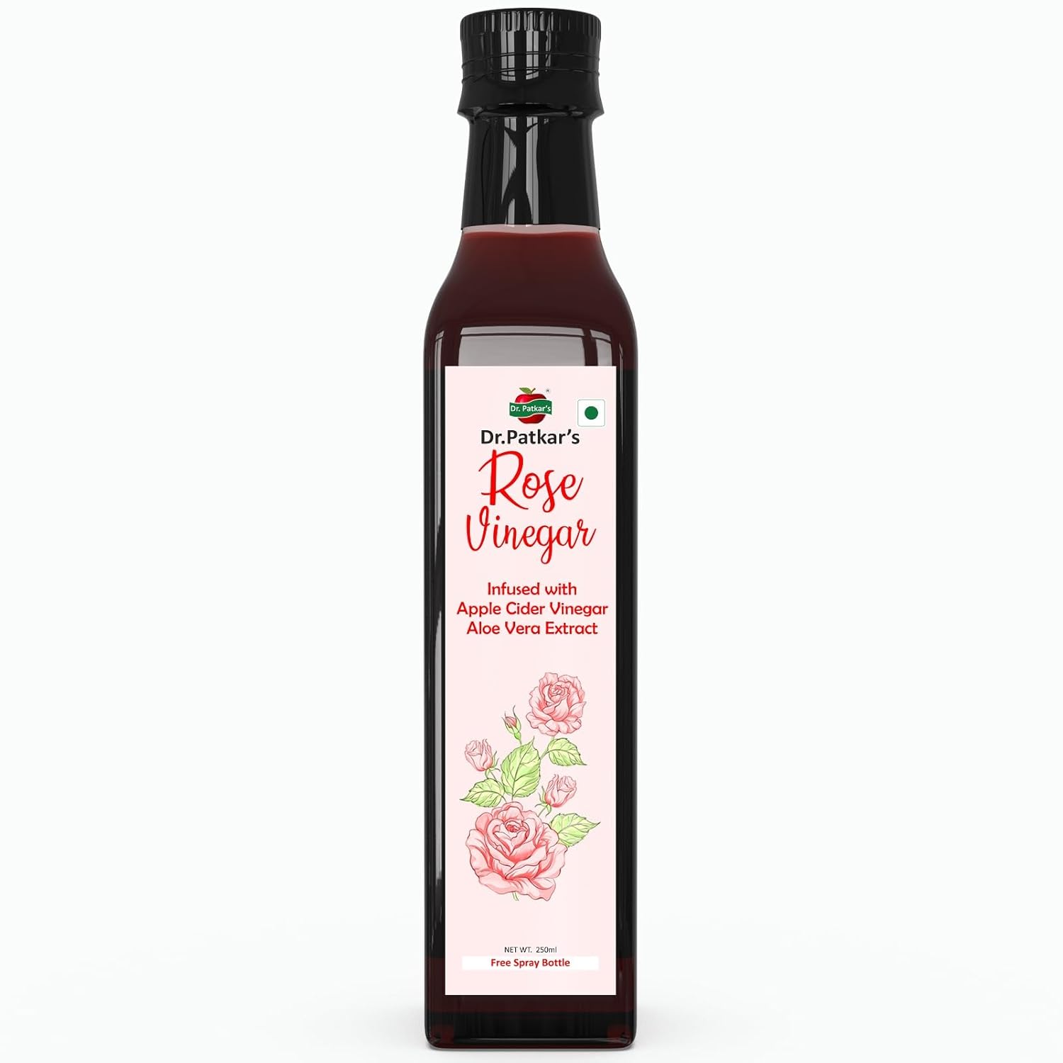 Dr. Patkar's Rose Vinegar Infused With ACV and Aloevera Extract - 250 ML