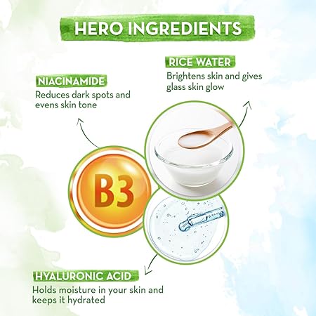 Mamaearth Rice Water Dewy Active Serum with 10% Niacinamide, Rice Water & Hyaluronic Acid - 50 ml