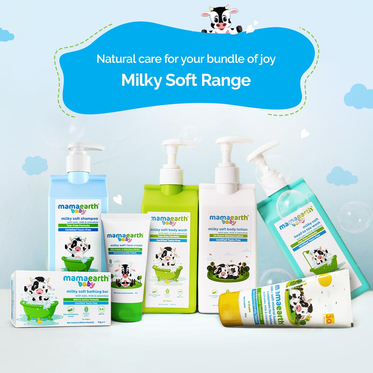Mamaearth Milky Soft Shampoo: Oats, Milk & Calendula, 400 ml