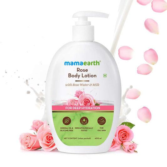 Mamaearth Rose Body Lotion: Pack of 2, 400 ml each