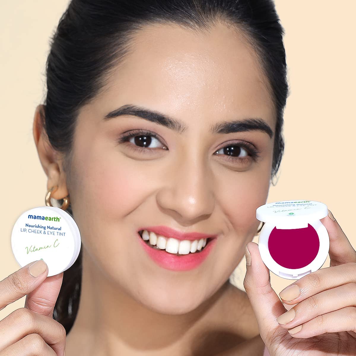 Mamaearth Lip, Cheek & Eye Tint: Vitamin C & Rose, 03 Rose Pink, 4 g