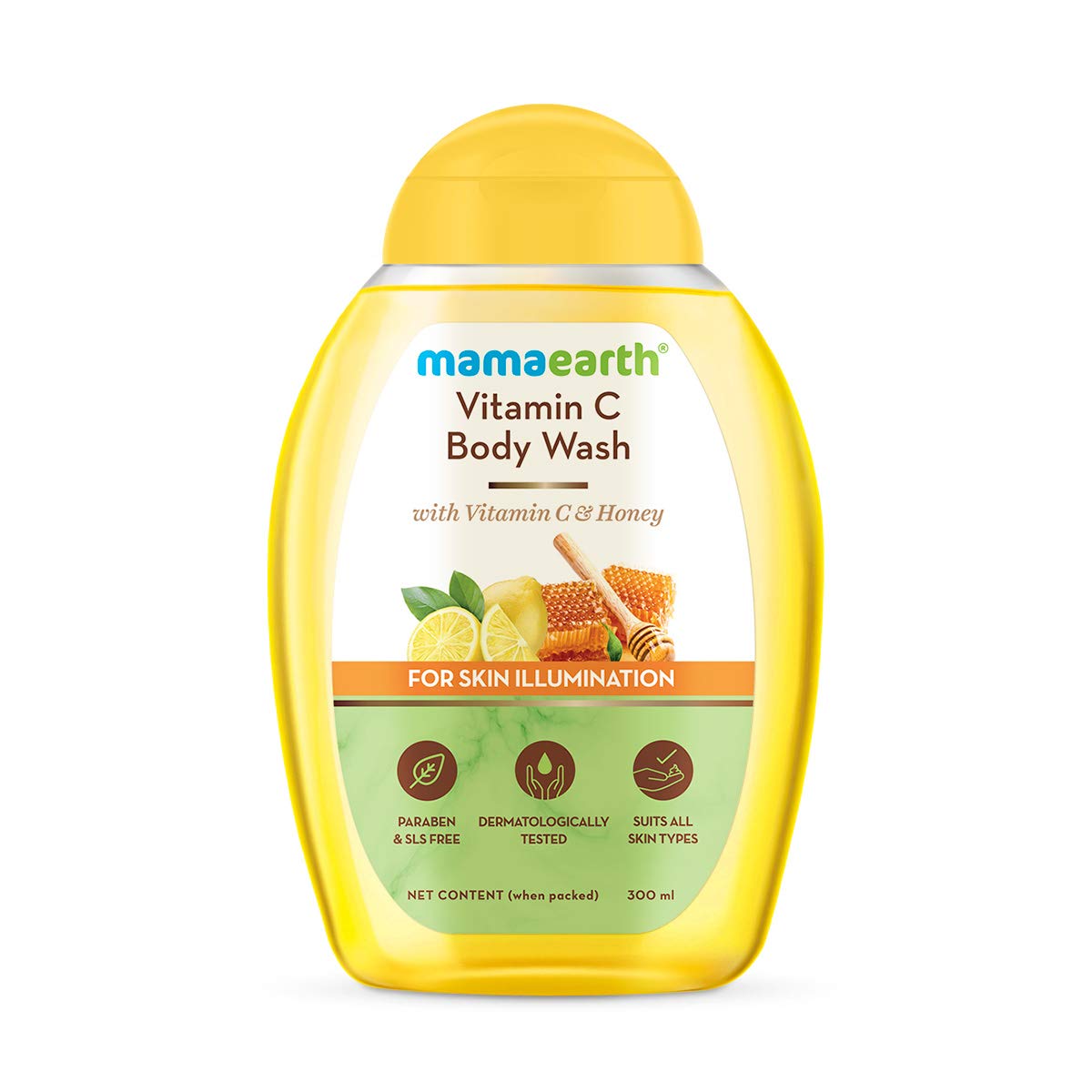 Mamaearth Vitamin C BodyWash: Vitamin C & Honey, 300