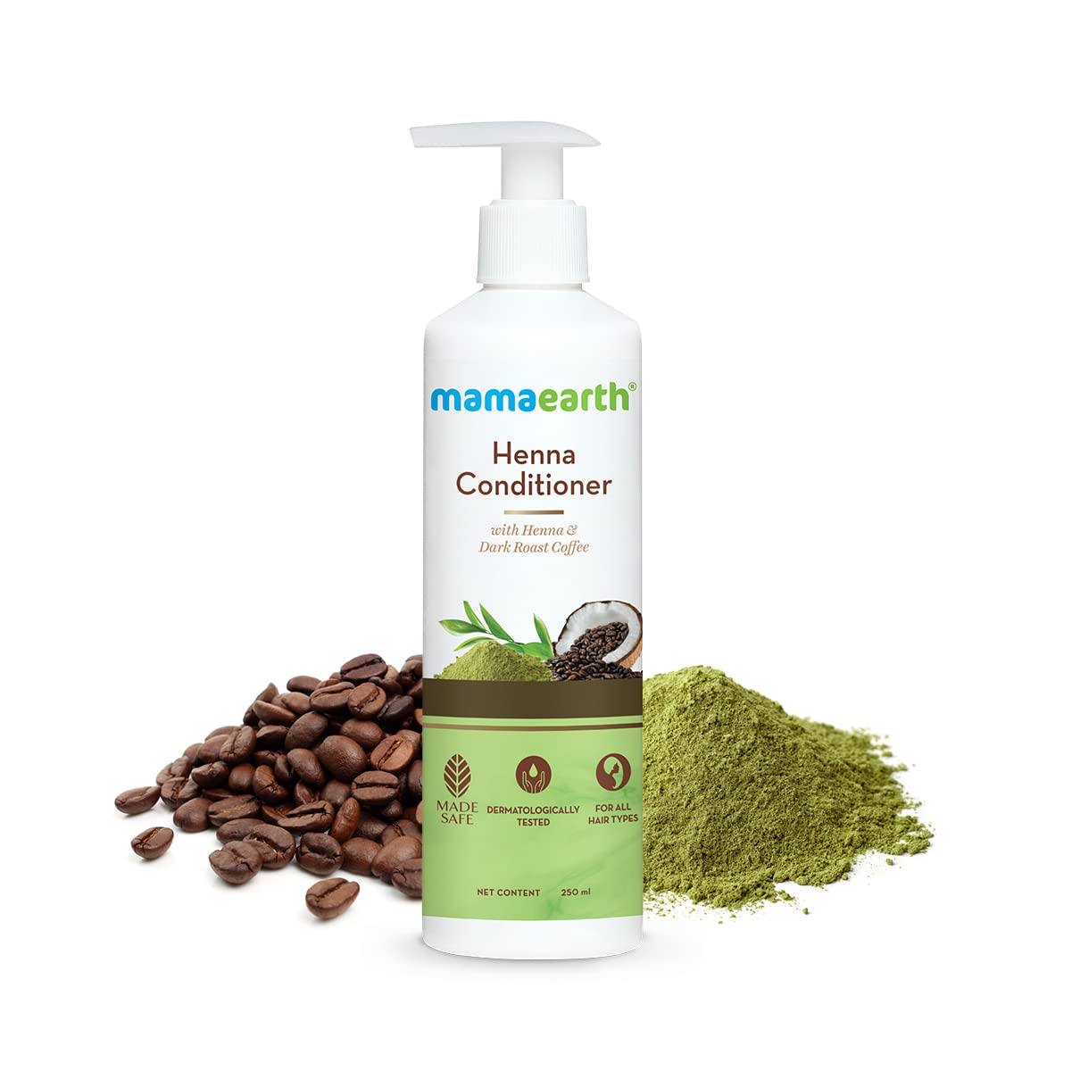 Mamaearth Henna Conditioner: Henna & Deep Roast Coffee, 250 ml