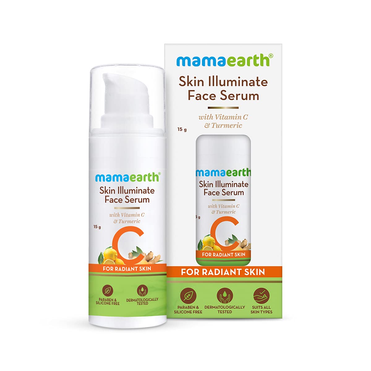 Mamaearth Skin Illuminate FaceSerum: Vitamin C & Turmeric, 15