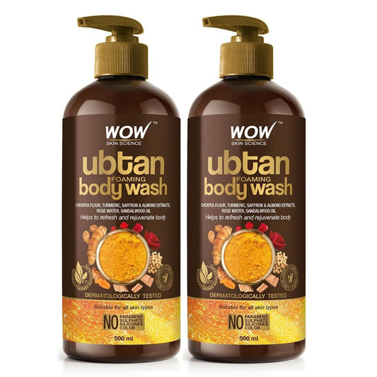 WOW Skin Science Ubtan BodyWash: Pack of 2, 500 ml