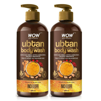 WOW Skin Science Ubtan Body Wash: Pack of 2, 500 ml each