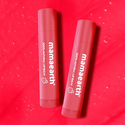 Mamaearth Nourishing Tinted Lip Balm: Vitamin E & Strawberry, 4 g