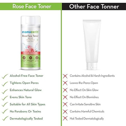 Mamaearth Rose Water Face Toner: Witch Hazel & Rose Water, 200 ml