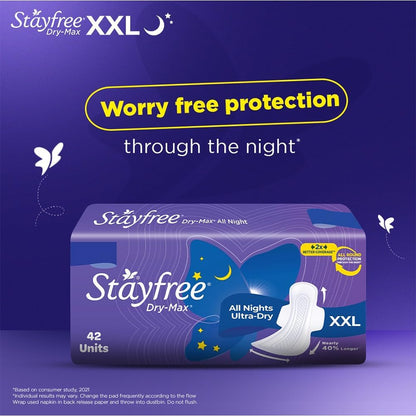 Stayfree Dry Max All Night XL: 42 pads