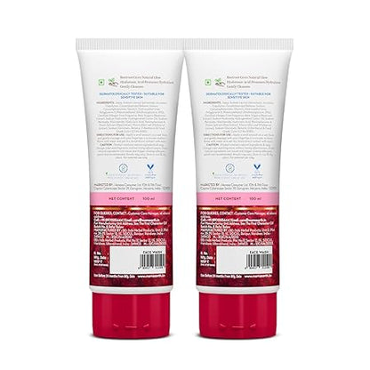 Mamaearth Beetroot Gentle Face Wash: Beetroot & Hyaluronic Acid, Pack of 2, 100 ml each