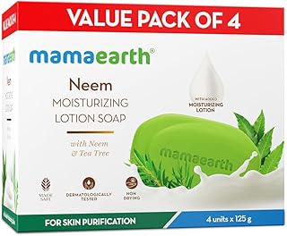 Mamaearth Neem Moisturizing Lotion Soap: Pack of 4, 125