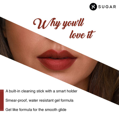 SUGAR Cosmetics Lipping On The Edge Lip Liner: 01 Taffeta Terracotta with Sharpener