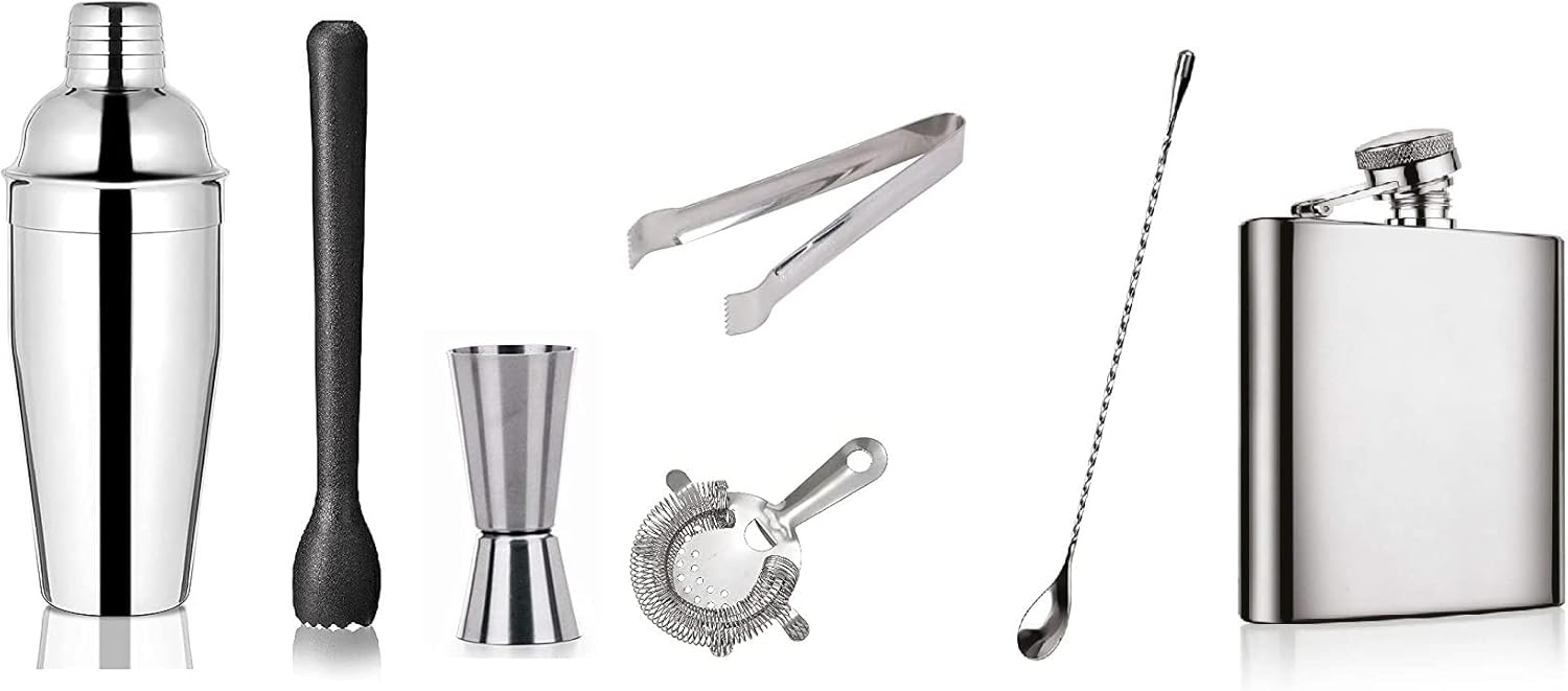 iKonbi Bartender Martini Kit – Stainless Steel, 750 ml Shaker, Set of